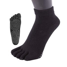 TOETOE - Women, Men Yoga&Pilates Anti-Slip Sole Trainer Cotton Seamless Breathable Toe Socks (1 Pair)