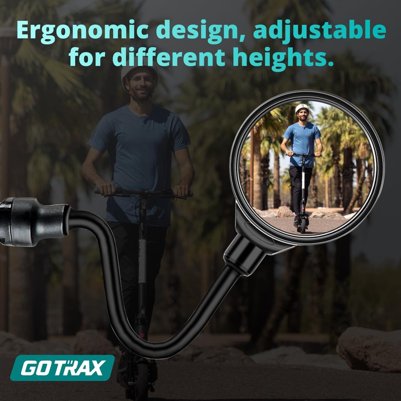 Gotrax Bike Mirror, 2 Pcs Bicycle Rear View Mirrors with