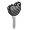 Uncut Blade Key Motorcycle Ignition Starting Carbon Fiber Style Case