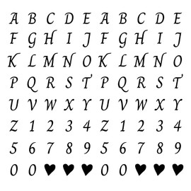 WEEKINK Script Letter Temporary Tattoo Alphabet – Custom Name & Date Fake Tattoos for Women, Handwriting Font A-Z & Numbers 0-9, Realistic, Waterproof & Long Lasting for 2 Weeks