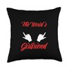 Funny Girlfriend National Girlfriend Day Best GF Couple Throw Pillow