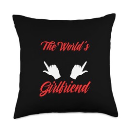 Funny Girlfriend National Girlfriend Day Best GF Couple Throw Pillow