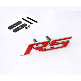 Yoaoo 1x OEM Grille Rs R S Emblem Badge 3D Logo Allloy for Camaro Gm Series Red