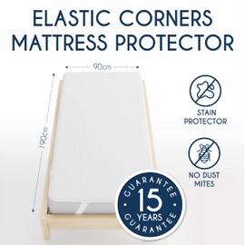 Dreamzie Mattress Protector Waterproof with 4 Elastic Corners - Made in EU - OEKO-TEX® Certified- For Mattress 80 x 200 cm