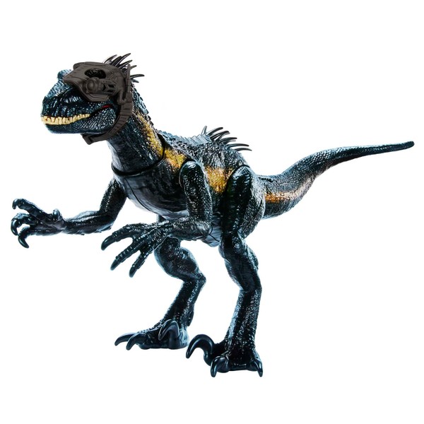 Mattel Jurassic World Track N Attack Indoraptor Dinosaur Figure with Tracking Gear & 3 Attack Features, Plus Downloadable App & Ar