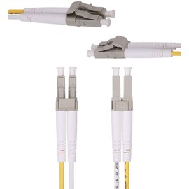 Elfcam Fiber Optic Cable LC/UPC to LC/UPC, OM3 Multimode Duplex 50/125um LSZH, 10M