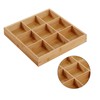Divided Wooden Tray Multi Compartments Serving Tray for Hot Pot