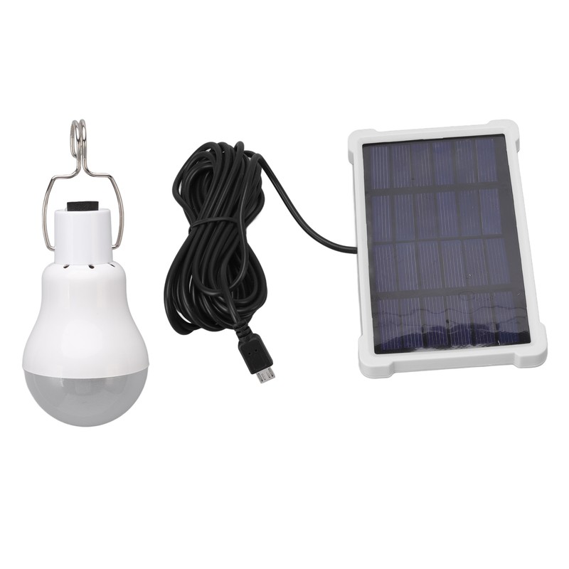 LED Solar Bulb Light Portable ABS and PC 150LM White