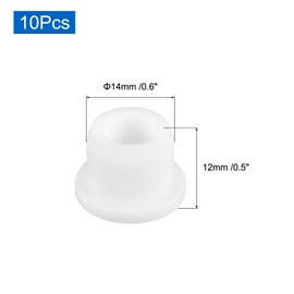 uxcell 10 PCS Silicone Stopper Replacement Plug for Salt Shakers, 1/2in(13mm) Reusable Salt Shakers Hollow Stopper Sealing Plug for Flower Pot Pipe Bottle, White
