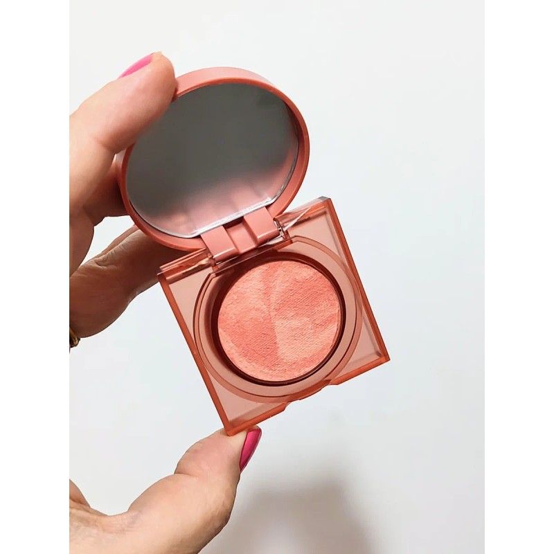 Rubor brillante de Huda Beauty, descarado, vegano y saludable, melocotón,
