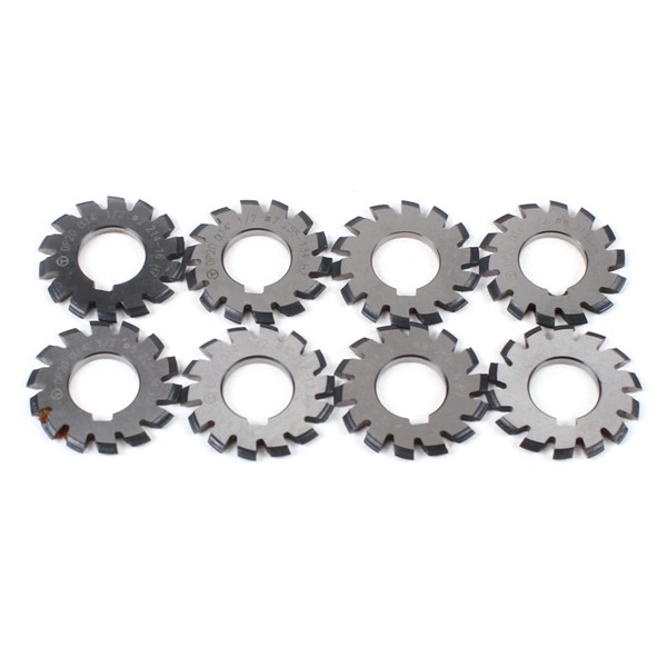 8pcs Gear Cutter, DP20 Involute Gear Milling Cutter, 14.5°High Speed