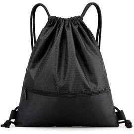 VJSSUJK Waterproof Drawstring Bag with Zipper Pocket - Unisex Gym Sports Travel Backpack for Australia Outdoor Swimming Yoga & Holiday Essentials