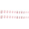 Clataly 24 Pcs Christmas Elk False Nails Snowflake Fake Nails