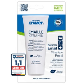 Cramer Emaille Keramik Badreiniger 100 ml (Email-Star) - säurefreier Intensivreiniger für Badewanne, Dusche, Waschbecken - besonders schonender und wirkungsvoller Spezialreiniger für Küche & Bad