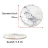 Natural Marble Tray, Round Marble Decorative Tray for Counter, Jewelry,