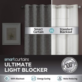 Zenna Home 100% Blackout Window Curtain, Everly Room Darkening, Easy to Install with Grommet Top (1 Panel), 50 inches x 84 inches, Silver