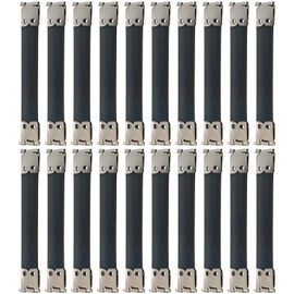 Milisten 20pcs Metal Internal Flex Frames Handbag Hinges Spring Clip Iron Kiss Clasp Bag for DIY Craft Coin Purse Bag Sewing Making Silver