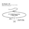 KunBead Mini Letter J Initial Dainty Heart Charm Bracelets for