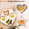 RETROSOHOO Egg Frying Pan,4-Cup Nonstick Omelette Pan for Breakfast, Heart