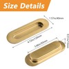 MOROBOR 4 Pack Stainless Steel Side Hole Flush Pull, Oval