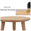 WoodShine Side Table Small Round Solid Wood Sofa Table End