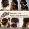 9 Pack Flat Hair Clips for Women, Matte Claw Clips