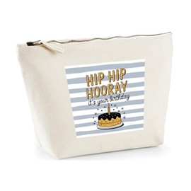 Hippowarehouse Hip Hip Hooray for Him Printed Make up Cosmetic wash Bag 18x19x9cm