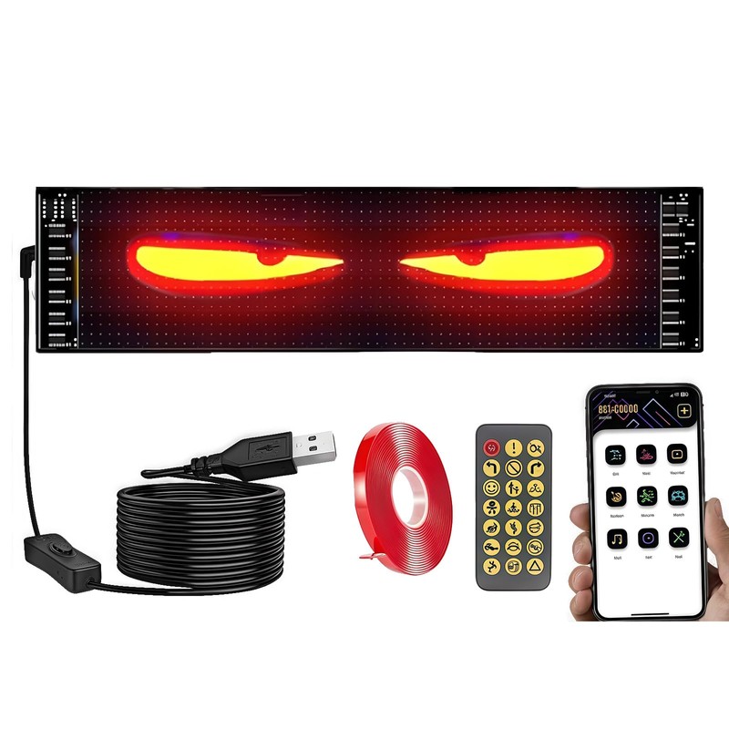 AMFUN Devil Eyes Light for Trucks and Cars,Full Color Dynamic