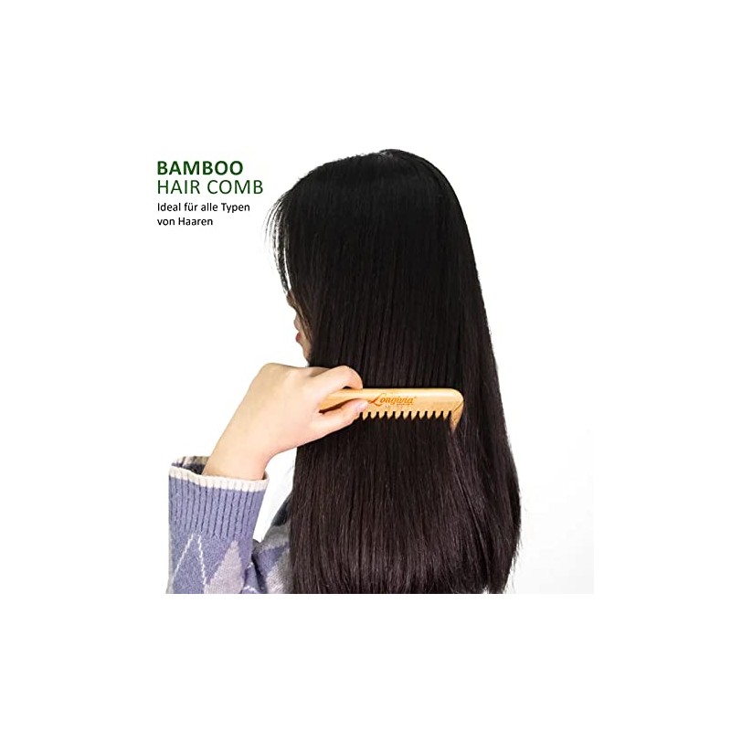 Comb for Curls Hair Ecological Wooden Comb Coarse 100% Natural