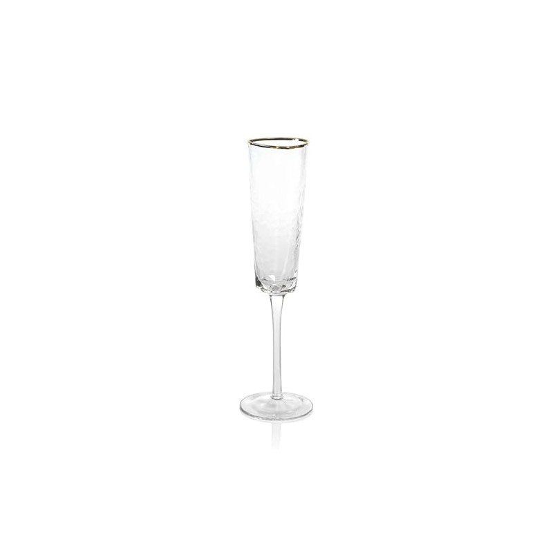 Zodax Aperitivo Triangular Stemware or Glassware - Clear with Gold