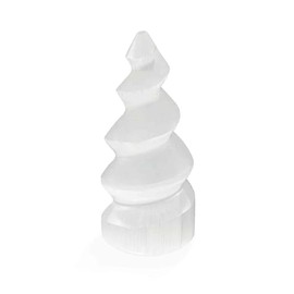 NKlaus Selenite Spiral Tower 10 cm - Hand Carved Selenite Spiral Tower for Meditation and Energy Work, Ideal for Harmonising Spiritual Spaces, Promotes Clarity 16447