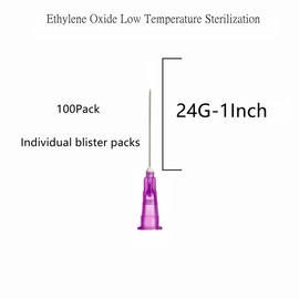 Disposable Luer Lock Needle 100Pack (24G-1IN)