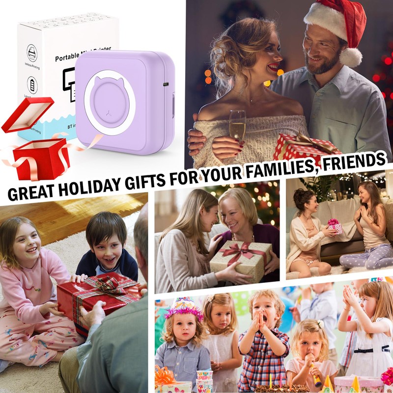 HUIJUTCHEN Mini Photo Printer - Portable Pocket Sticker Printers for