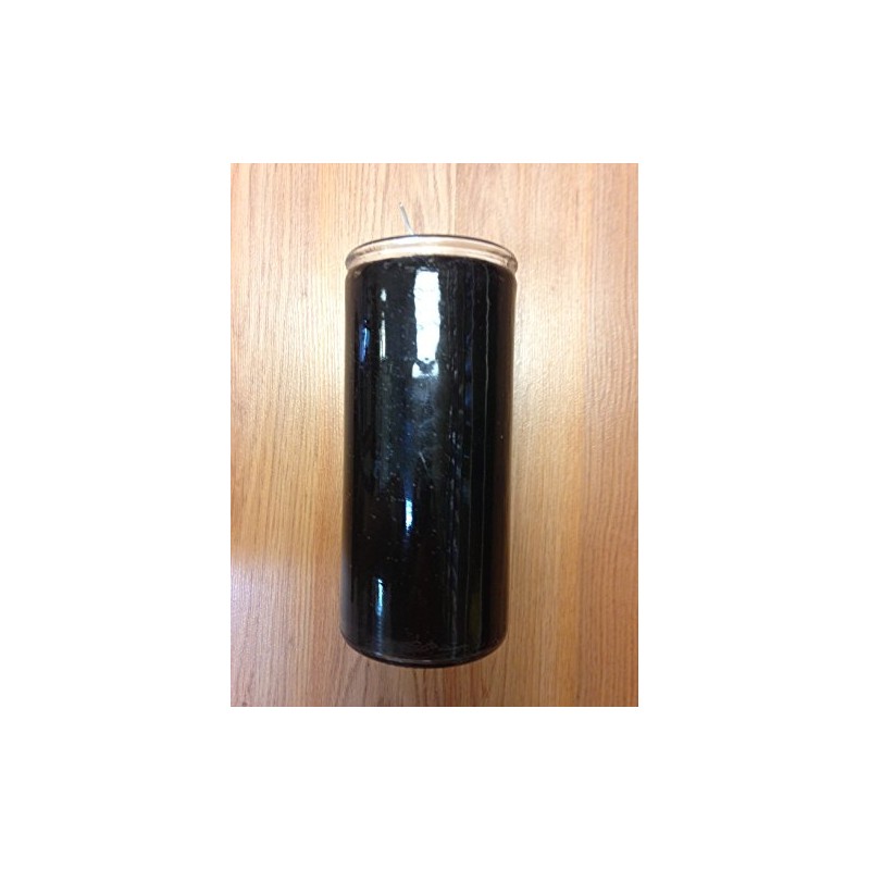 Black 14 Day Unscented 1 Color Candle in Glass