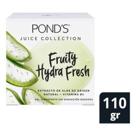 Pond's Fruity Hydra Fresh Gel Hidratante Facial con Aloe, Luminosidad y Frescura Sin Grasitud, 110g