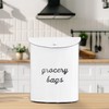 AuldHome Design Rustic Grocery Bag Holder; Wall-Mounted Vintage Enamelware Farmhouse