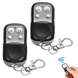 2 Pack Universal 433MHz Garage Door Remote Control Key Fob, Electric Gate Opener, Wireless Cloning Key Fob for Garage, Electric Gates, Universal Garage Door Opener Remote (Set C)