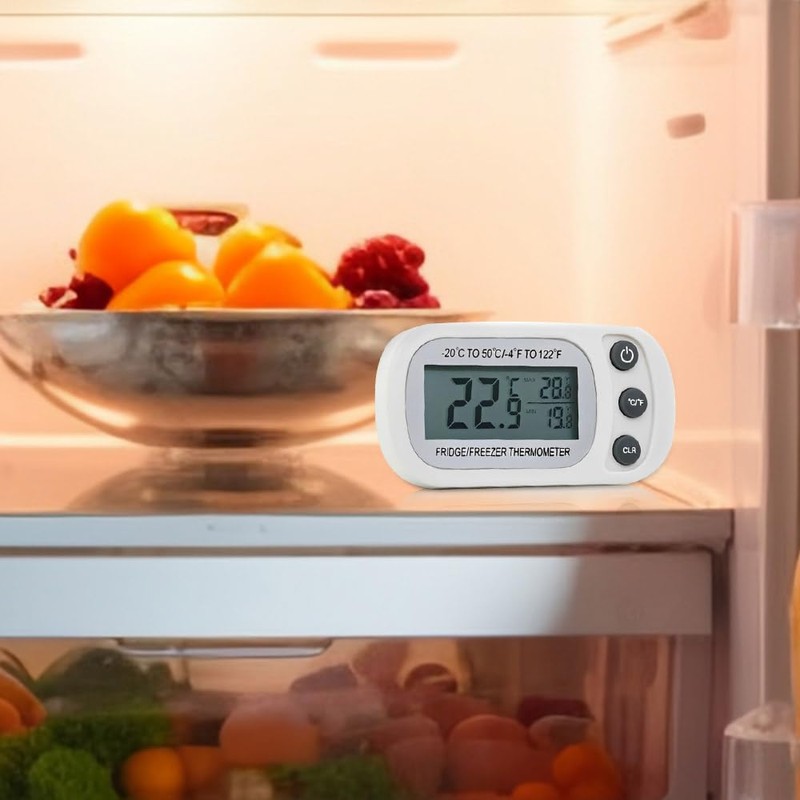 Digital Fridge Thermometer UK, XPJBKC 4Pcs Waterproof Fridge Temperature Thermometer
