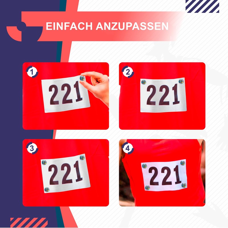 VERY IMPORTANT RUNNER - Magnetic Race Number Holders - Pack