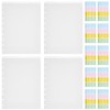 PLIGREAT 16 Pcs Semi-Transparent Blank Top Index Dividers Disc Notebook