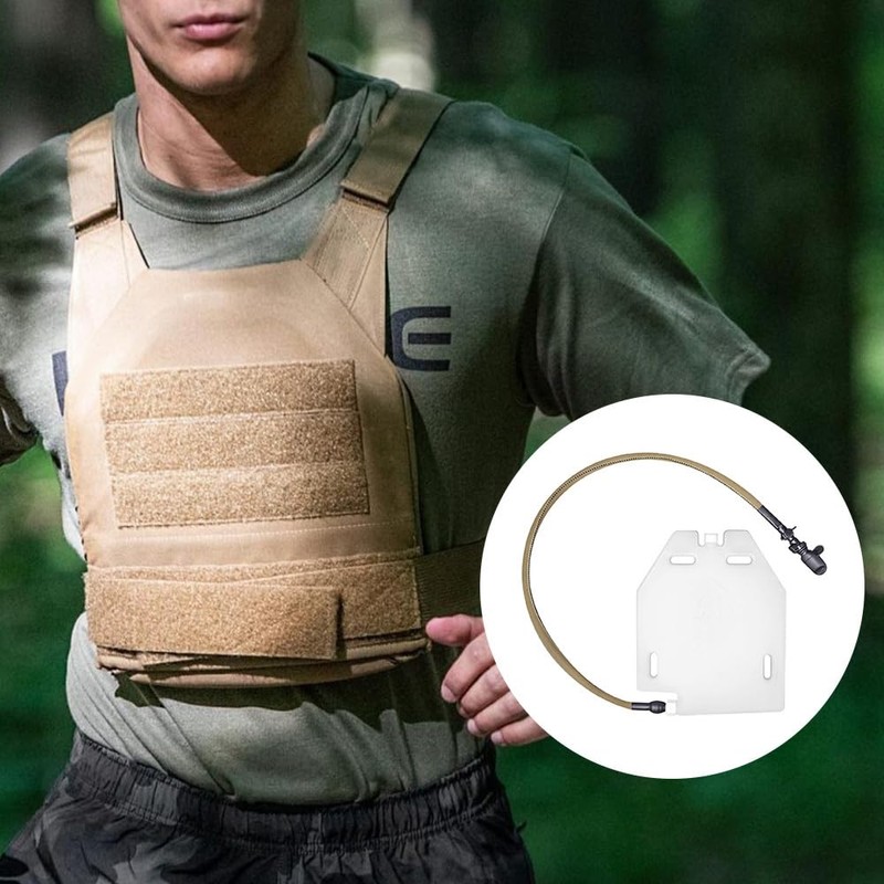 BDKMMS Portable Water Bladder, 1.5L Plastic Panel Plate Hydration Case