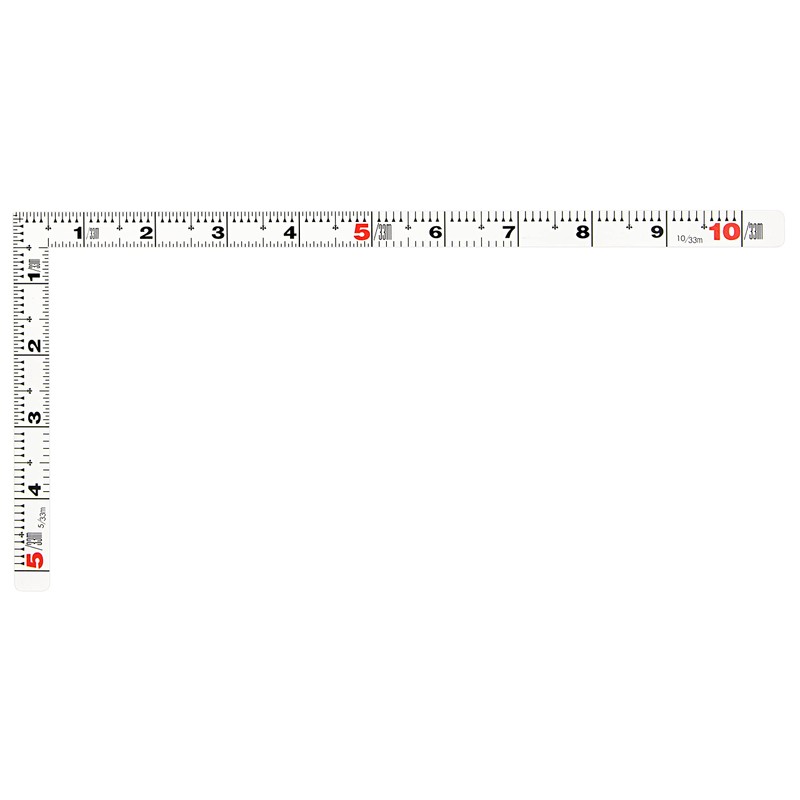 シンワ測定(Shinwa Sokutei) 曲尺平ぴた ホワイト 1尺 表裏同目 11174