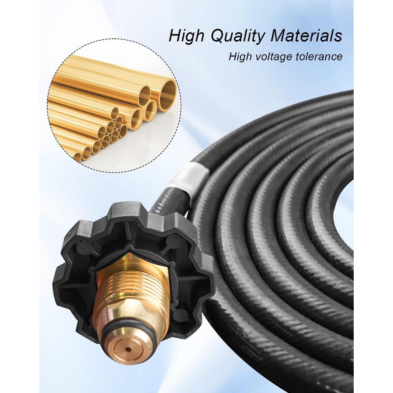 GUZIKO 12FT Replacement Propane Hose with 1/4" Inverted Male Flare,
