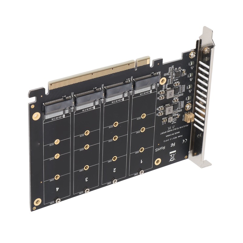 Adapter Card NVME M.2 to PCIE X16 4 Ports 32Gbps