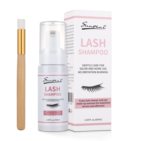 SUNSENT Brow Eyelash Extension Shampoo Kit Oil Free Formula,SUNSENT Eyelash