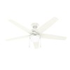 Hunter Fan Company 52493 Bardot Ceiling Fan, Fresh White