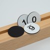 StayMax White Plastic Numbered No Hole Round Number Plates 0-100