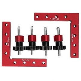 Escuadras de Posicionamiento 90 Grados, Abrazadera de Esquina Tipo L Abrazaderas Angulares para Herramientas de Carpintero para Carpintería, Abrazadera Fijación Panel Regla Posicionamie(140X140mm)