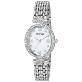 Armitron Women's Genuine Crystal Accented Watch and Bracelet Set, 75/5604