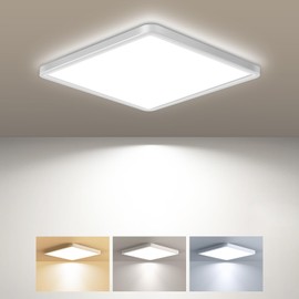 zemty LED Ceiling Light, 15 W 1800 LM Ceiling Light Flat Warm Neutral Cold White 3000 K/4000 K/6500 K, LED Panel Ceiling Light for Bathroom, Living Room, Hallway, Kitchen, Bedroom, Bathroom - Ultra